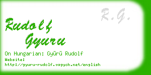 rudolf gyuru business card