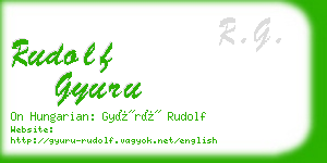 rudolf gyuru business card